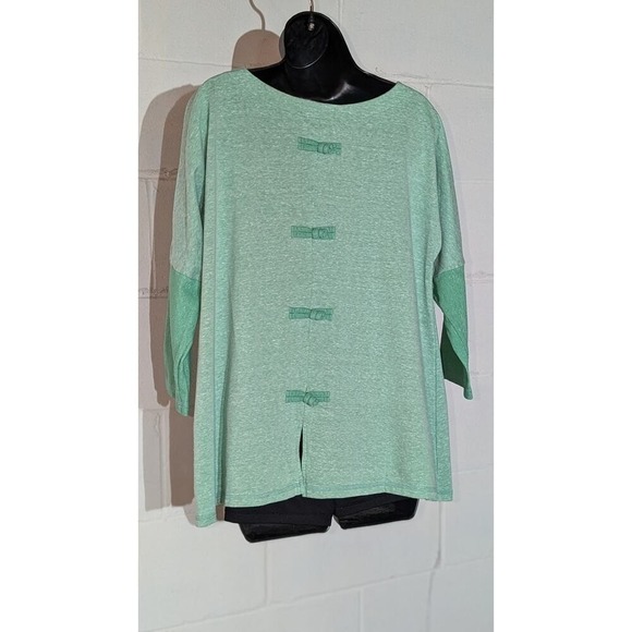 Great Cavalier by St Paul Green Tunic Top with Pockets Bow Detail Back Medium - Picture 3 of 4